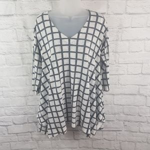 Nally & Milly Wide Grid/Window Pane  Graphic Print Tunic